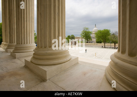 Stati Uniti d'America di Washington DC cupola capitale visitati dalla Corte suprema di cassazione house Foto Stock