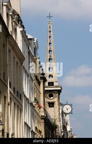 St Louis en I Lle chiesa sulla Rue Saint Louis en mi lle sulla Ile St Louis Parigi Francia Foto Stock