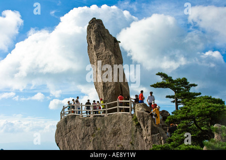 Rocce volanti Huangshan montagne della Cina Foto Stock