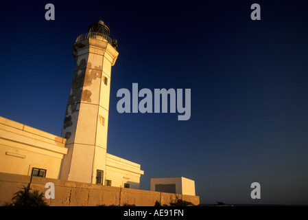 Faro di Lampedusa, Isole Pelagie, Sicilia, Italia Foto Stock