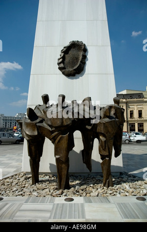 La rivoluzione Memorial a Piazza della Rivoluzione, Bucarest, Romania, Europa UE Foto Stock