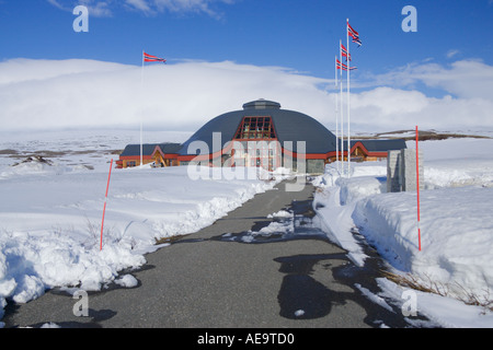 Circolo Polare Artico centro sull'autostrada E6 Norvegia Foto Stock