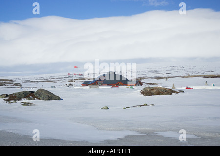 Circolo Polare Artico centro sull'autostrada E6 Norvegia Foto Stock