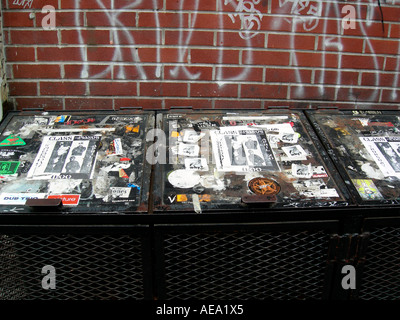 Muro di Graffiti Ludlow Street Lower East Side di New York City STATI UNITI D'AMERICA no.2 Foto Stock