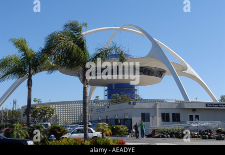 'Tema' edificio, dall'aeroporto di Los Angeles. Foto Stock
