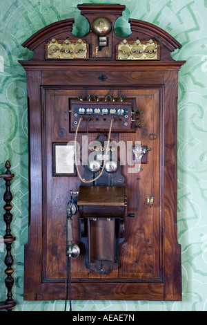 Telefono antichi (circa 1900), pena Palace, Sintra, Portogallo Foto Stock