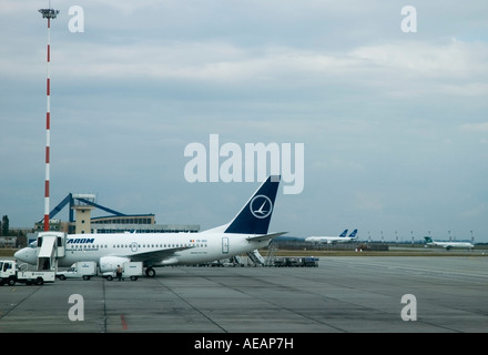 Tarom Romanian aeromobili, Bucarest, Romania, Europa UE Foto Stock