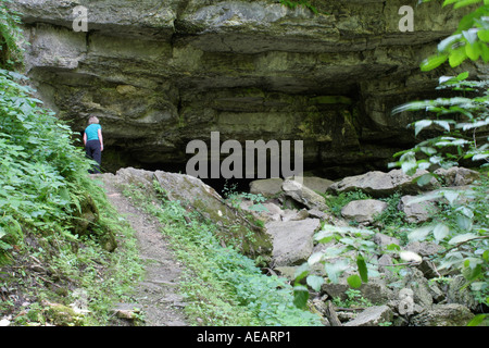 Dutton Grotta e la molla, West Unione Iowa Foto Stock