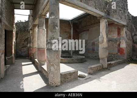 All'interno di una delle case di Pompei Campania Italia Foto Stock