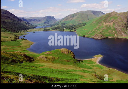 Buttermere e Crummock acqua nel Parco Nazionale del Distretto dei Laghi, REGNO UNITO Foto Stock