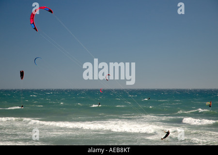 Kitesurf a Waddell Creek Beach Foto Stock