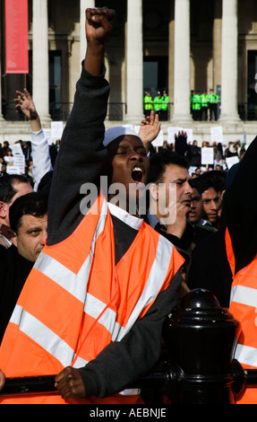 Protesta a pubblicare vignette satirising il profeta Maometto, London, England, Regno Unito Foto Stock