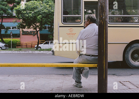 Fermata dell'autobus Foto Stock