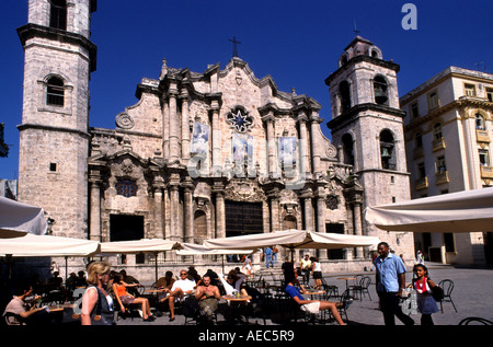 Cattedrale de San Cristobal Plaza de la Cattedrale di Havana Cuba Centro cubano cronologia storica città vecchia Foto Stock