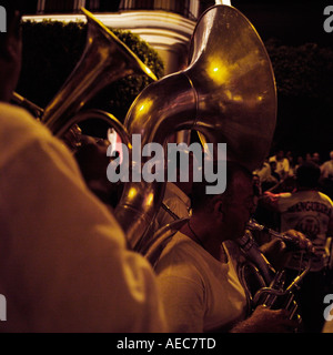 Tuba in ottone i giocatori in Messico Foto Stock