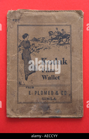 Un vecchio film Kodak Wallet dalla Indian Hill Station di Simla circa 1910 Foto Stock