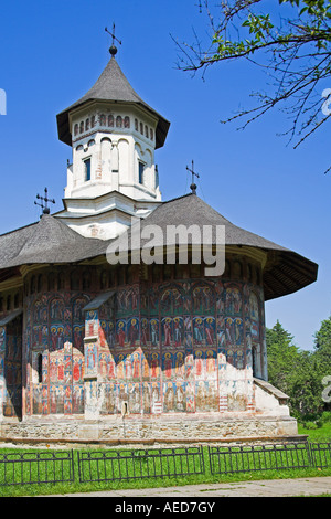 Chiesa dell'Annunciazione, Moldovita Monastero Moldovita, Bucovina, Moldavia, Romania Foto Stock