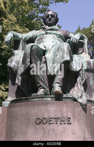 Statua di Goethe, Goethegasse, Vienna, Austria Foto Stock