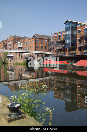Blocchi di appartamenti "Brewery Wharf" Leeds Yorkshire Foto Stock