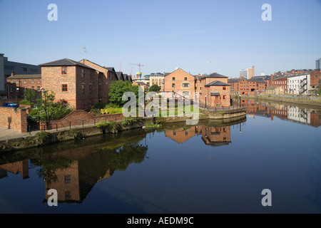 Leeds Liverpool Canal Brewery Wharf Leeds Yorkshire Inghilterra Foto Stock