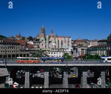 Città di Losanna Vaud Canton svizzera Foto Stock