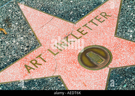 Stelle sulla Hollywood Walk of fame a Los Angeles California USA Foto Stock