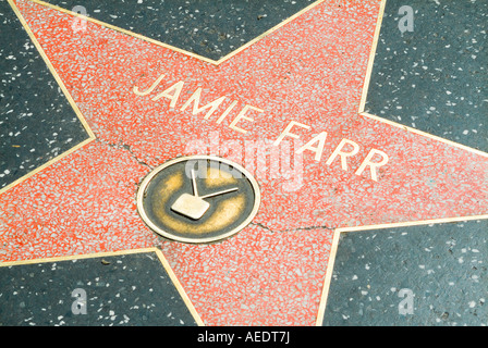 Stelle sulla Hollywood Walk of fame a Los Angeles California USA Foto Stock