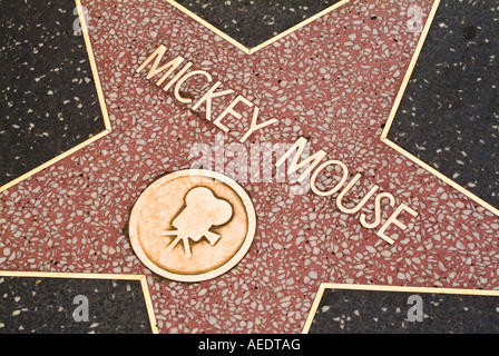 Stelle sulla Hollywood Walk of fame a Los Angeles California USA Foto Stock