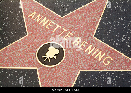 Stelle sulla Hollywood Walk of fame a Los Angeles California USA Foto Stock