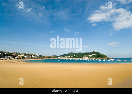 Spiaggia di La Concha, San Sebastian, Spagna Foto Stock