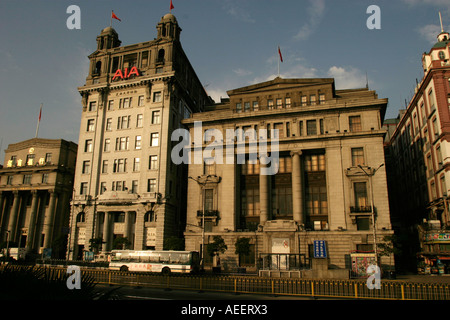 Shanghai Cina edifici coloniali lungo il Bund completato negli anni venti sono stati un simbolo di unione di potere economico Foto Stock