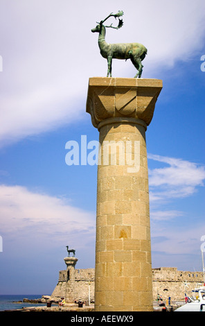 Ingresso a Rodi Rodi Grecia PORTO Foto Stock