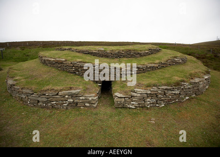 Wideford Hill Chambered Cairn Isole Orcadi Scozia UK Foto Stock