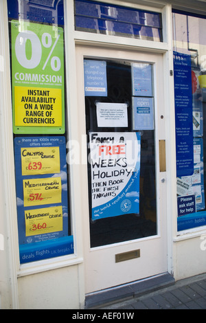 Thomas Cook shop in Bangor, il Galles del Nord Foto Stock