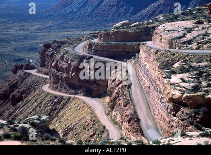 Autostrada 261, una strada tortuosa in Utah Foto Stock