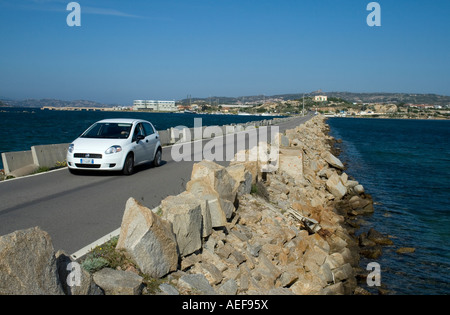 Ponte stradale tra La Maddalena e Caprera isola La Maddalena Sardegna Italia Foto Stock