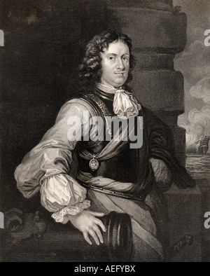 Edward Montagu, 1° conte di Sandwich, Visconte Hinchingbrooke, 1625 - 1672. Proprietario terriero inglese, ufficiale di fanteria, ufficiale navale e politico. Foto Stock