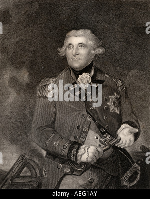 George Augustus Eliott, Lord Heathfield, 1° barone Heathfield. Ufficiale dell'esercito britannico e Governatore di Gibilterra, 1717 - 1790. Foto Stock