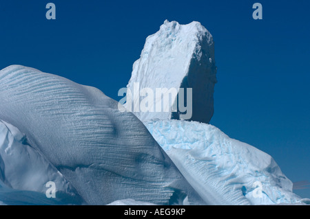 Varie texture iceberg occidentale della penisola antartica Antartide Oceano Meridionale Foto Stock