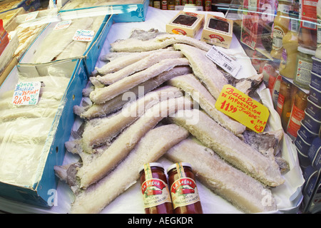 Sale mercato cod Madrid Spagna Foto Stock