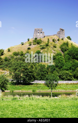 Dryslwyn il castello e il fiume un popolare Welsh British attrazione turistica in Carmarthenshire Galles Centrale Gran Bretagna GB UK Foto Stock