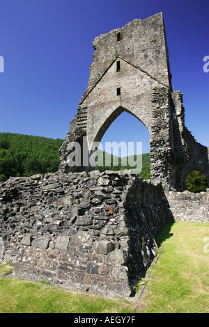 La torre principale del XII secolo Talley Abbey sorge in rovine Carmathenshire Llandeilo Galles Centrale Gran Bretagna UK GB Foto Stock