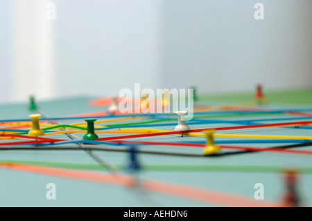 Rete con perni Foto Stock