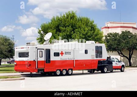 La Croce Rossa americana RV in San Antonbio Texas per hurrican sollievo Foto Stock