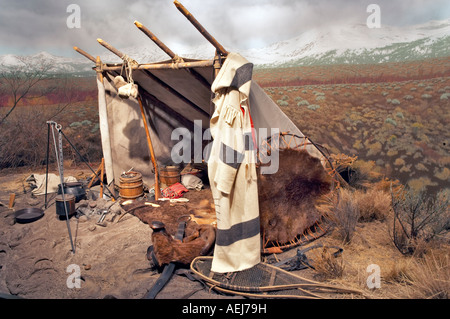 Visualizzazione storico presso la Oregon High Desert Museum Earle un Chiles Centro dello spirito del West Central Oregon Foto Stock