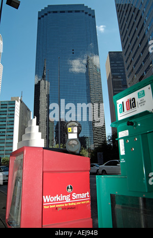 Grattacieli nel centro cittadino di Dallas, Texas Foto Stock