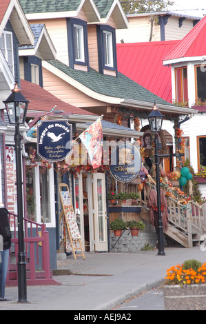 St Sauveur main street Laurentians Québec Canada Foto Stock