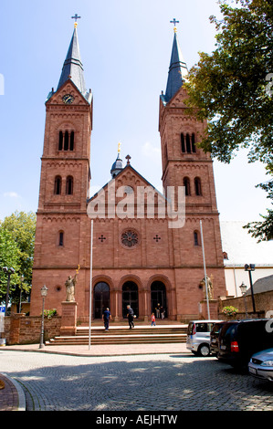 Basilika, la parte vecchia della città, Mainterassen, Seligenstadt, Hesse, Germania Foto Stock