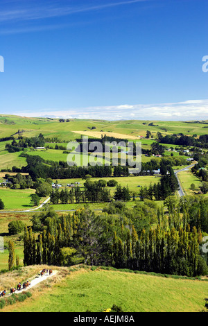 Cavalcata Cavallo piloti vicino a Lawrence Otago Isola del Sud della Nuova Zelanda Foto Stock