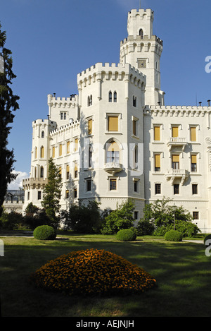 Il Castello di Hluboka, Bohemia Repubblica Ceca Foto Stock